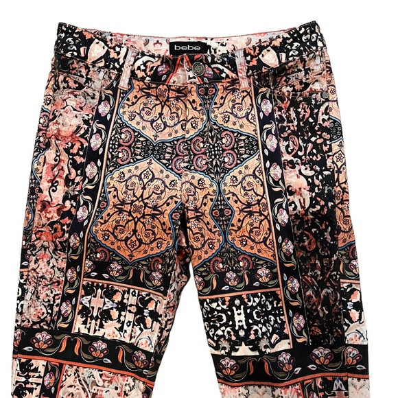 Bebe Folklore Print Skinny Jeans - Picture 7 of 14